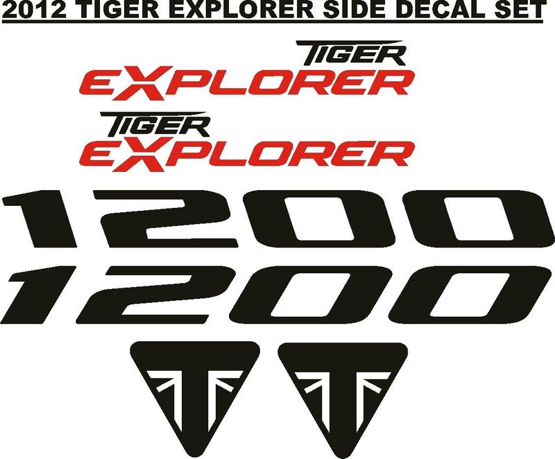 2012 Triumph Tiger 1200 Explorer decal sticker kit