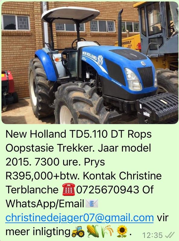 New Holland TD5.110 DT Trekker.