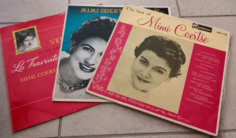 3 Vintage Mimi Coertse Classical Vinyl LPs