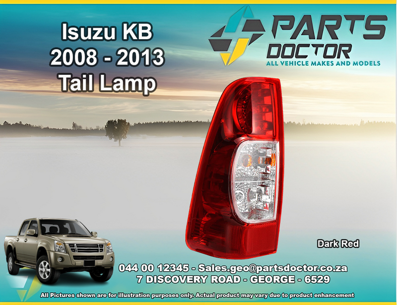 ISUZU KB 2008 - 2013 DARK RED TAIL LAMP