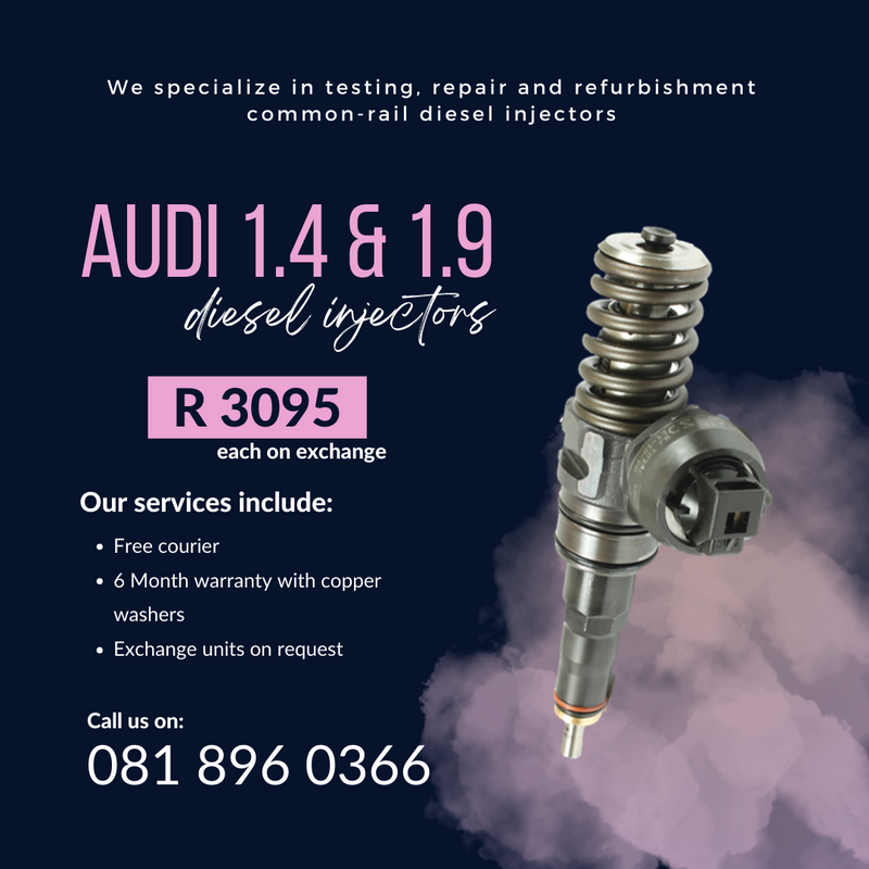 AUDI 1.4 &amp; 1.9 DIESEL INJECTORS FOR SALE WITH 6 MONTH WARRANTY