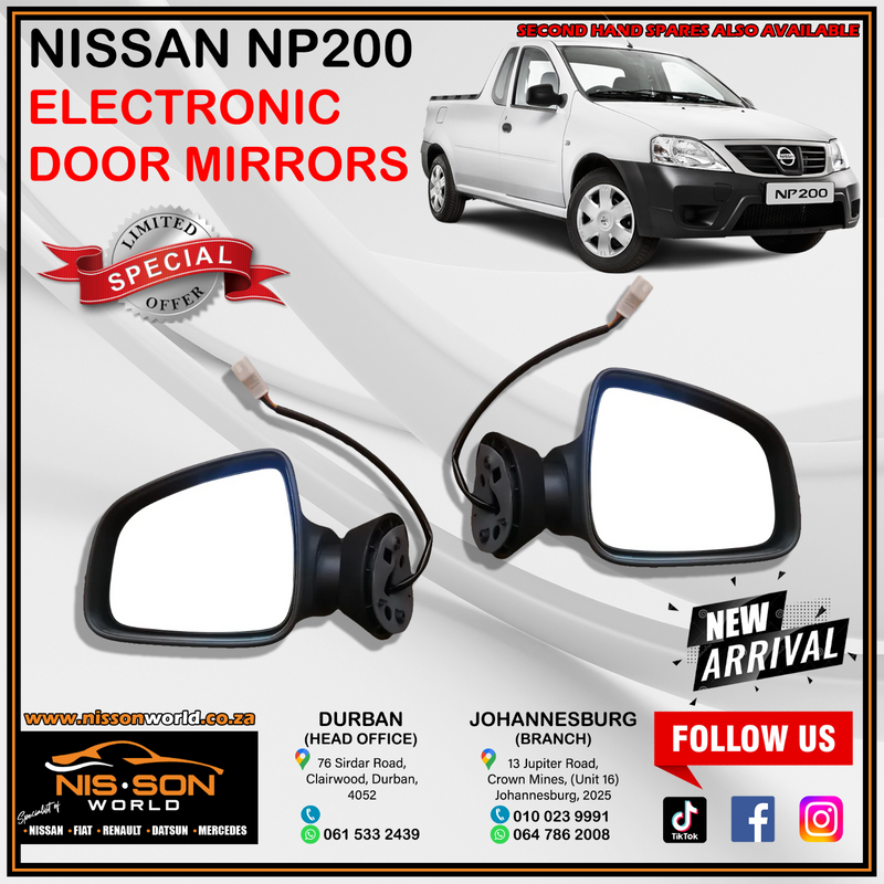 NISSAN NP200 ELECTRONIC DOOR MIRRORS