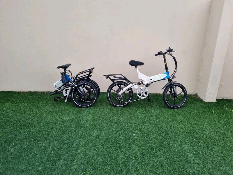 Two foldable e bikes for sale great condition