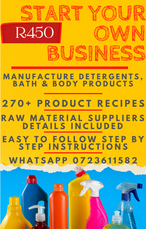 Home Based Business Opportunity - Manufacturing Household Detergents, Bath Fizzers, Bath Salts, B...