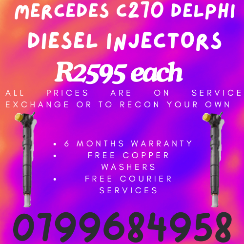 MERCEDES C270 DELPHI DIESEL INJECTORS/ FREE COPPER WASHERS