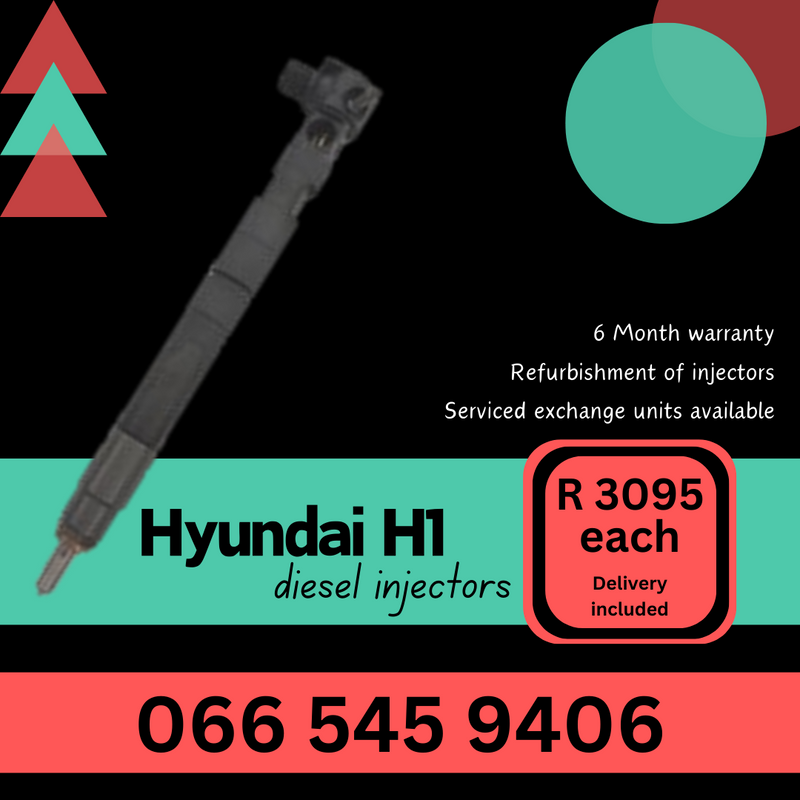 Hyundai H1 delphi diesel injectors for sale on exchange with 6 month warranty