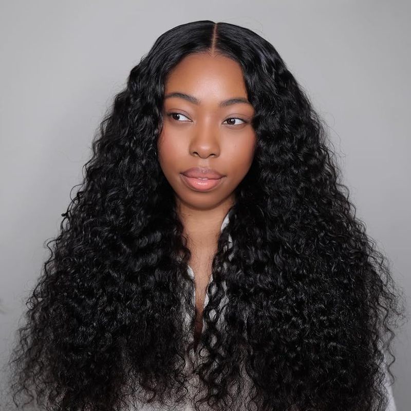 16inch Ear to ear Lace Frontal 13x4 Closure Water curly /Jerry curly/kinky curly . 12A