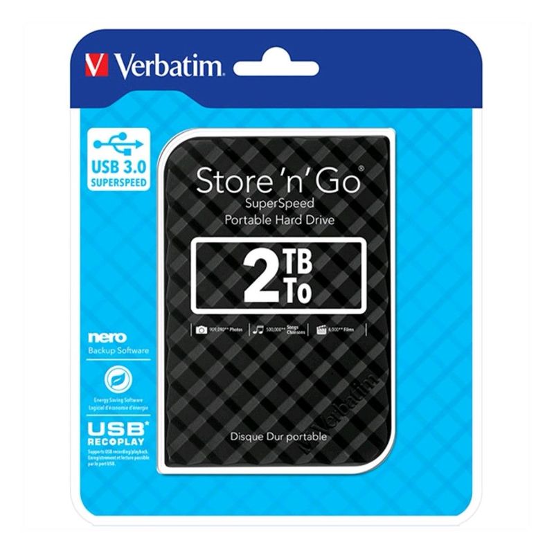 Verbatim 2.5&#34; external hard drive - USB 3.0 - 2 TB