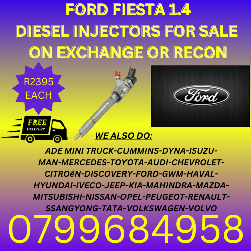 FORD FIESTA 1.4 DIESEL INJECTORS/ 6 MONTHS WARRANTY