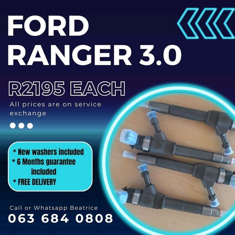 FORD RANGER 3.0 DIESEL INJECTORS FOR SALE WITH WARRANTY
