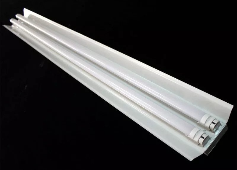 T8 Double Open Channel LED Tube Light Fitting with Reflector 1500mm 5ft 1.5m. Brand New Products.