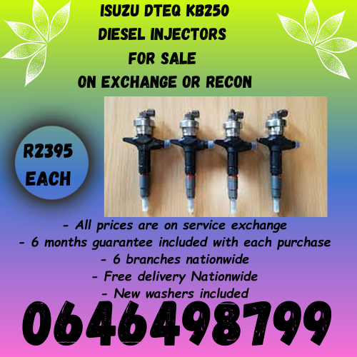 Isuzu D-teq diesel injectors for sale on exchange 6 months warranty
