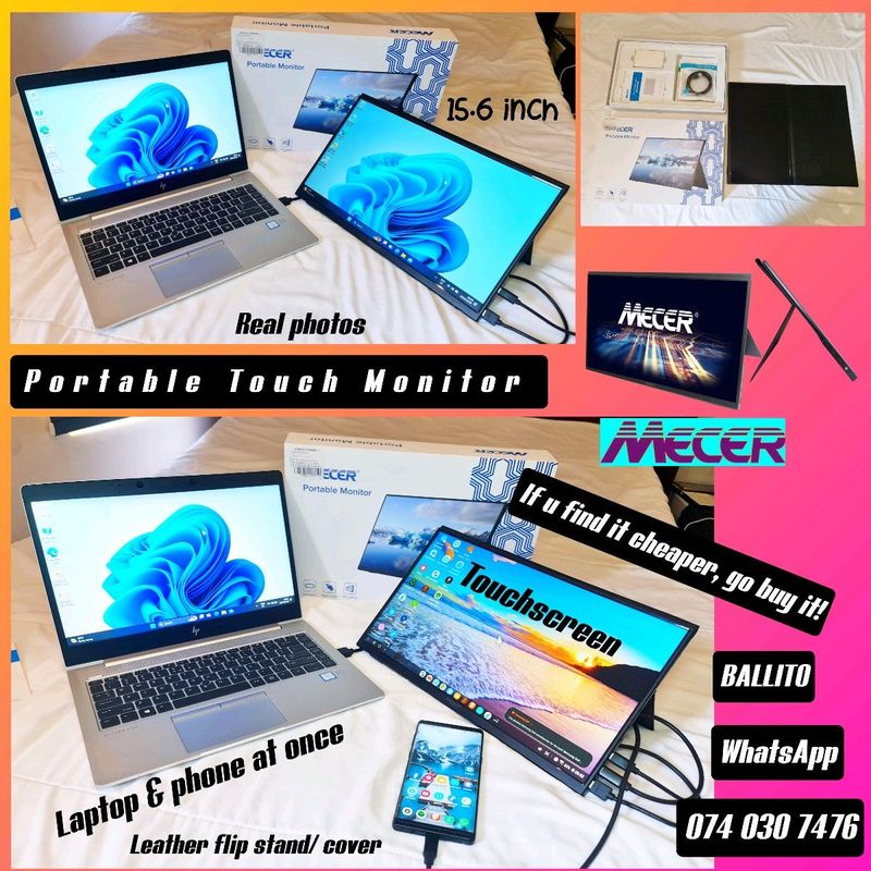 222nice plug/play Portable ➡️15&#34; Touch monitor, box demo 99%mint (whatsapp ballito)