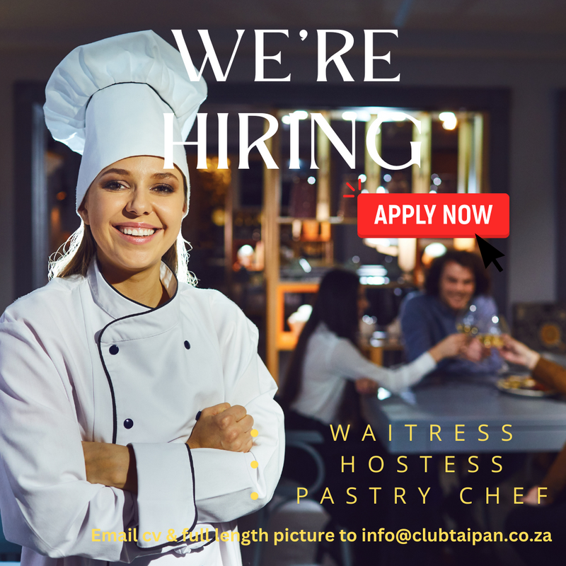 Hospitality Positions available at Restaurant/Nightclub In Cape Town