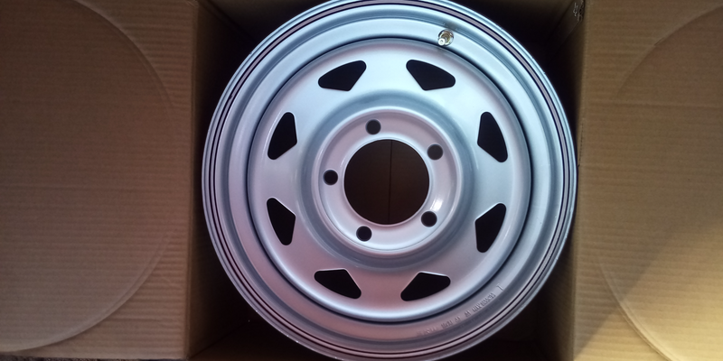 New 16&#34;  silver steel rims for Toyota Land Cruiser, 5 holes 5x150pcd.