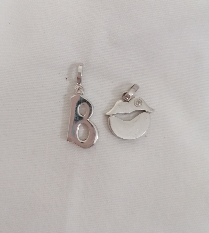 2x Sterling Silver Pendants (no chain)