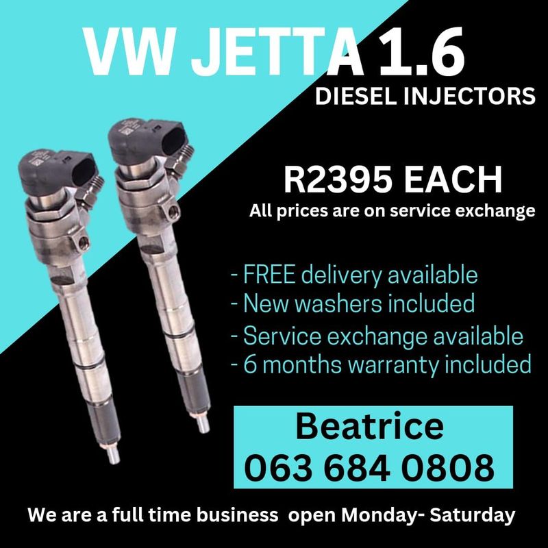 VW JETTA 1.6 DIESEL INJECTORS FOR SALE WITH WARRANTY