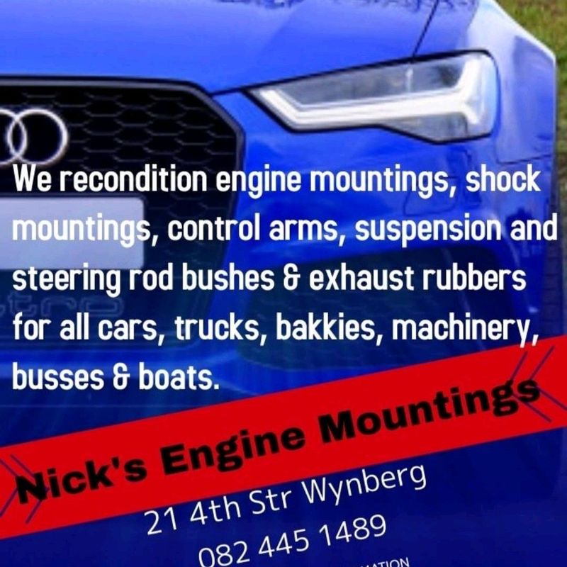 Engine mountings and control arms recondition
