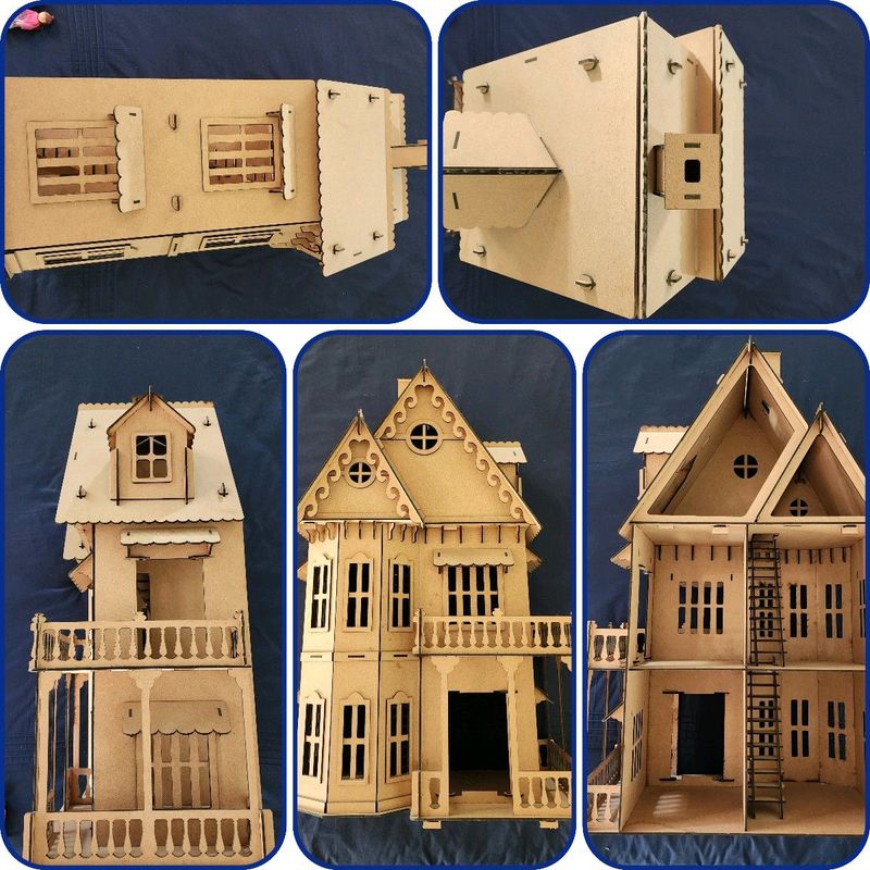 Wooden Dolls House incl furniture #Girls Paint&amp;Decor Project!