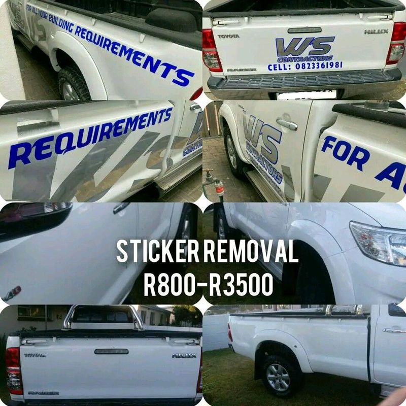 Vehicle Sticker removing
