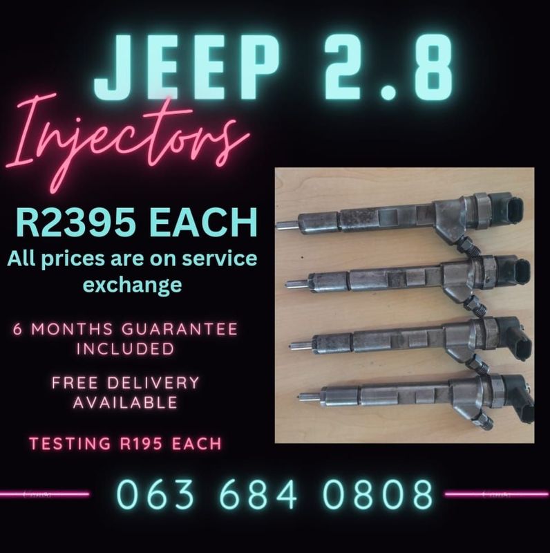 JEEP 2.8 DIESEL INJECTORS FOR SALE WITH WARRANTY