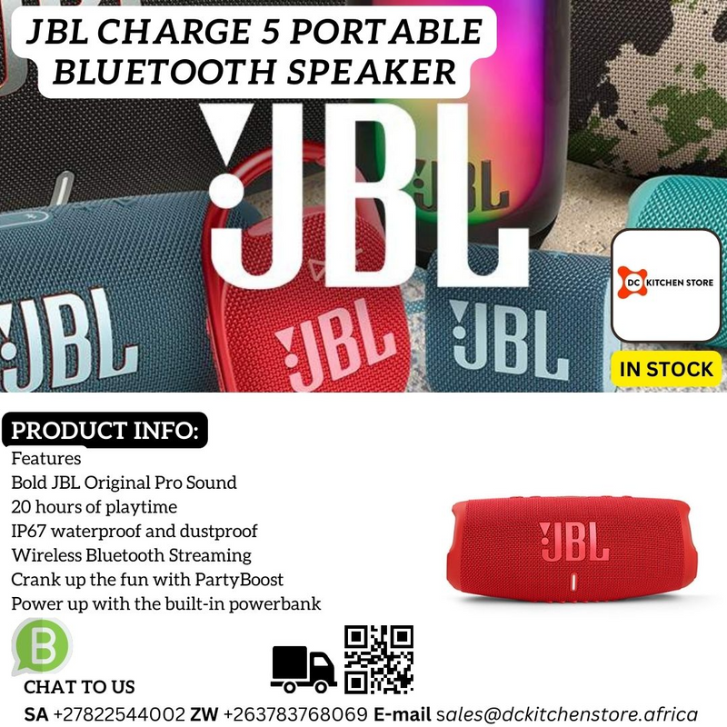 JBL CHARGE 5 PORTABLE BLUETOOTH SPEAKERS