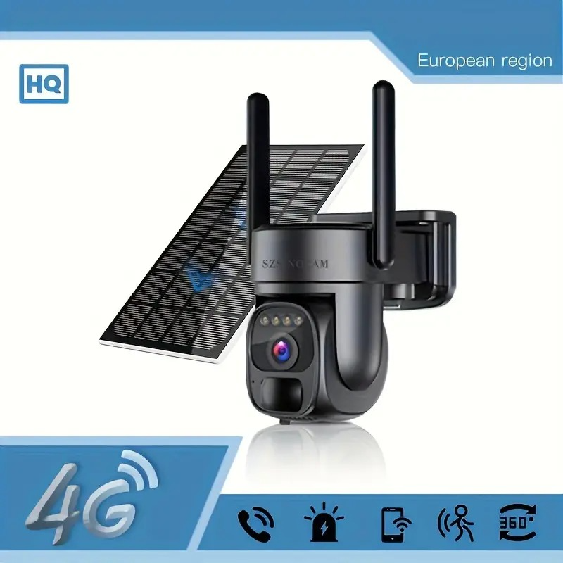 3G/4G LTE EU Cellular Security Camera Solar with SIM Card (Verizon AT&amp;T T-Mobile