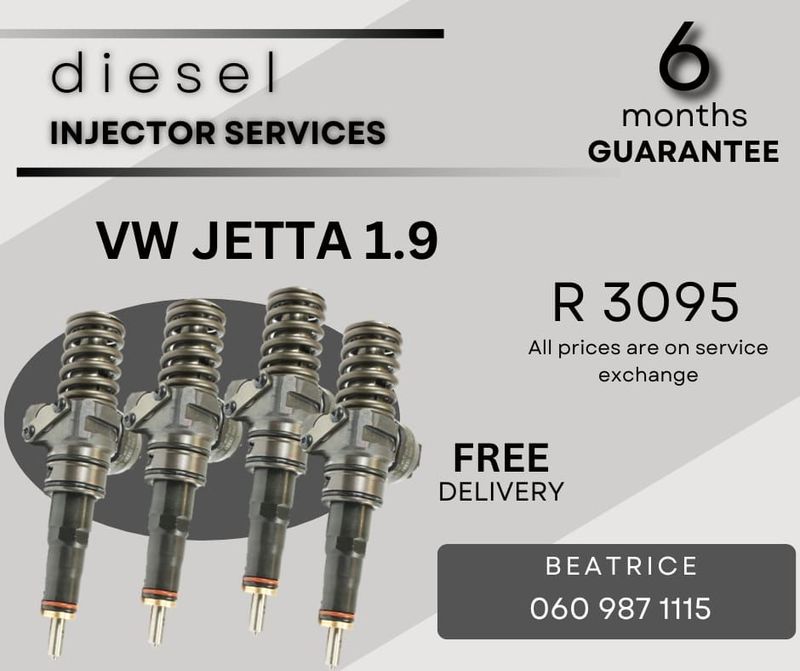 VW JETTA 1.9 DIESEL INJECTORS FOR SALE WITH WARRANTY