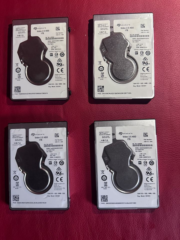 1TB (1000GB) Seagate Video 2.5 HDD Hard Drive - Internal Harddive .Almost New (6 Available)