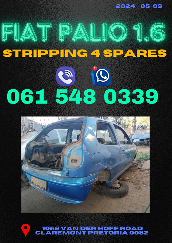 Fiat palio 1.6 stripping for spares Call or WhatsApp me 0615480339
