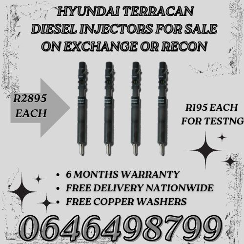 Hyundai Terracan 2.9 diesel injectors for sale on exchange or to recon