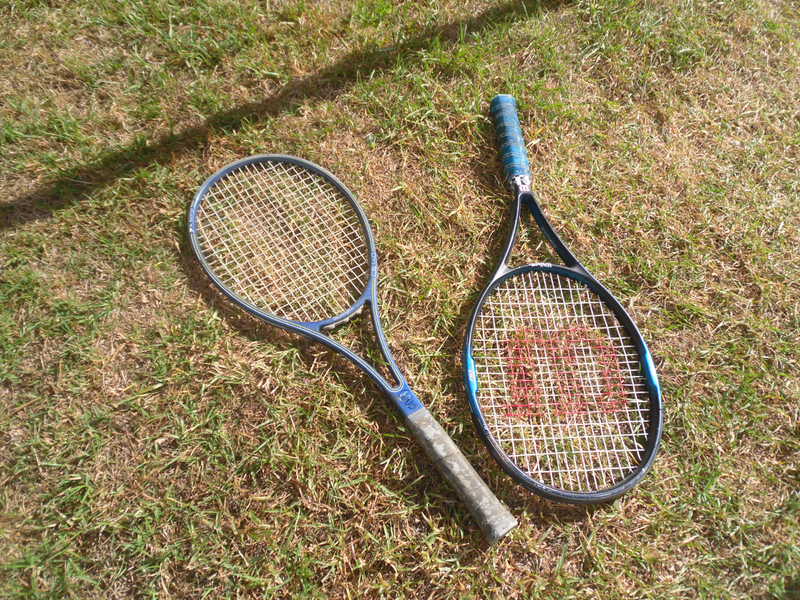 Two Tennis Rackets with 6 new balls