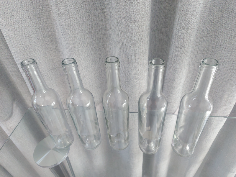 5 x 375ml Clear Glass Claret Bottles