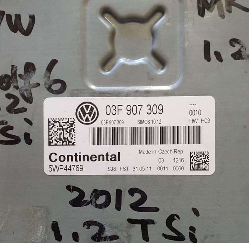 VW Golf 6 1.2 TSI CBZB 2009-2013 Continental ECU part# 03F 907 309 *5WP44769