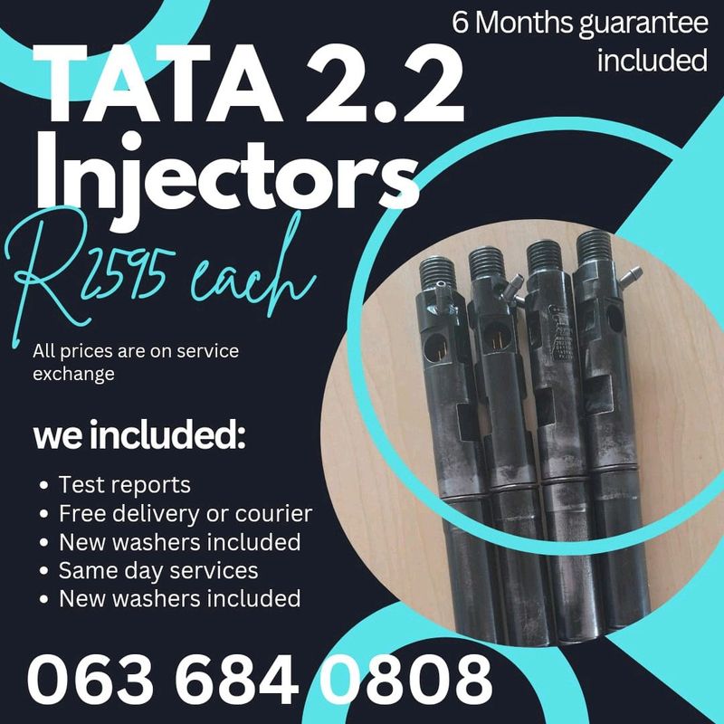 TATA 2.2 DIESEL INJECTORS FOR SALE WITH WARRANTY