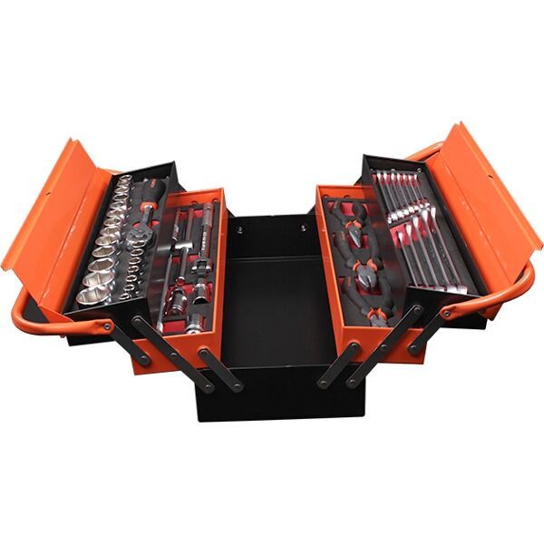 Fixman - 42 Piece Cantilever Mechanic Tool Set/Toolbox with 5 Compartments