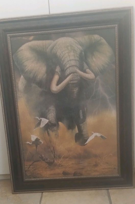 Framed Elephant Puzzle wall pictureR200