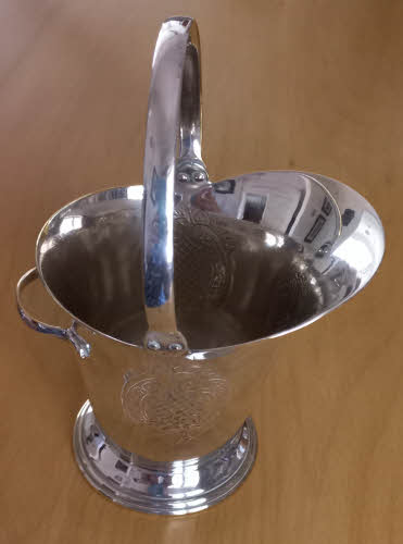 Vintage Silver Plated Coal Scuttle/Bucket style Sugar Bowl - Yeoman Plated