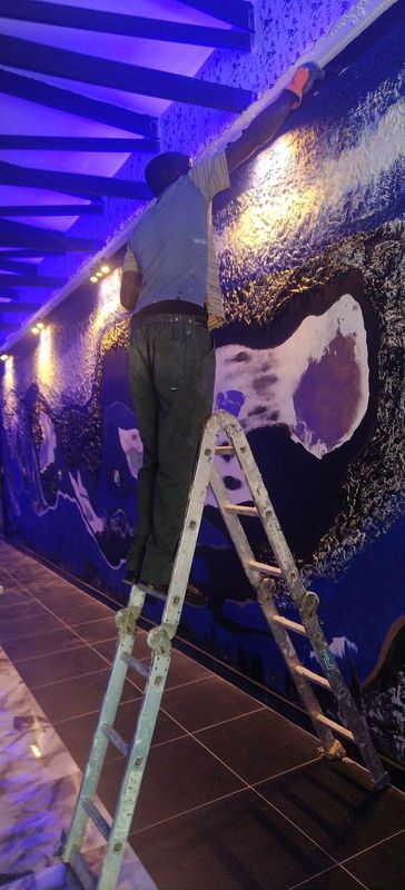 Painting,skimming and water proofing.