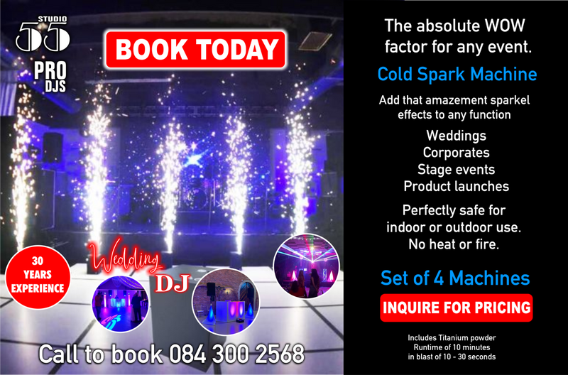 WEDDING DJ - COLD SPARK MACHINE - SOUND - LIGHTING - DANCE FLOORS