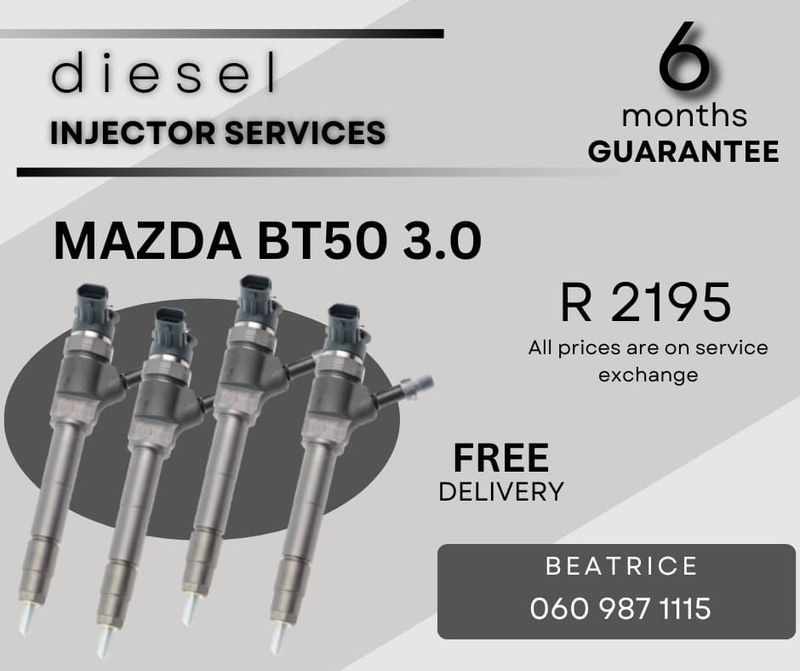 MAZDA BT50 3.0 DIESEL INJECTORS FOR SALE WITH WARRANTY