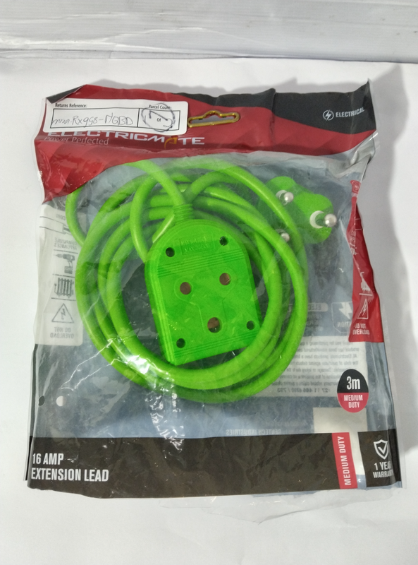 Electricmate 16A 3m Extension Lead - Green