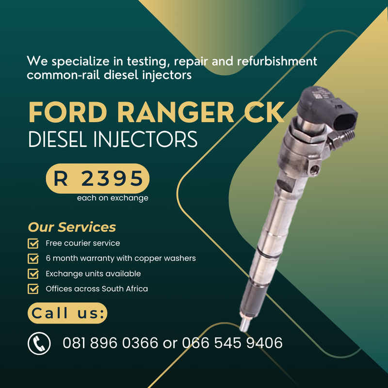 FORD RANGER 2.2 CK DIESEL INJECTORS FOR SALE WITH WARRANTY