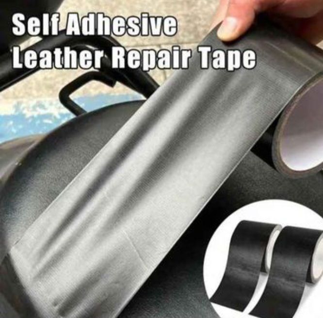 Black leather repair tape