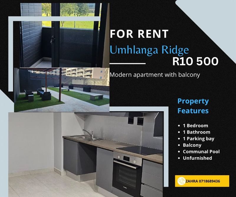 For rent 1 Bed Umhlanga