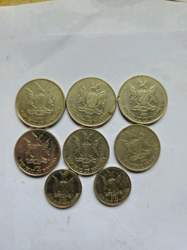 Variety Of Namibian Coins.