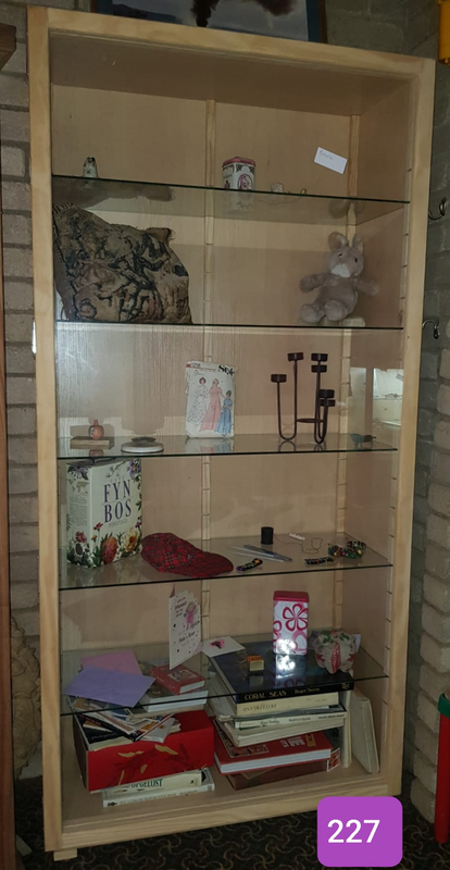 Display Cabinet with closed sides good for inbetween two walls