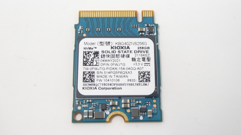 Dell Kioxia Toshiba KBG40ZNS256G 256GB PCIe NVMe M.2 2230 SSD - FWJTG