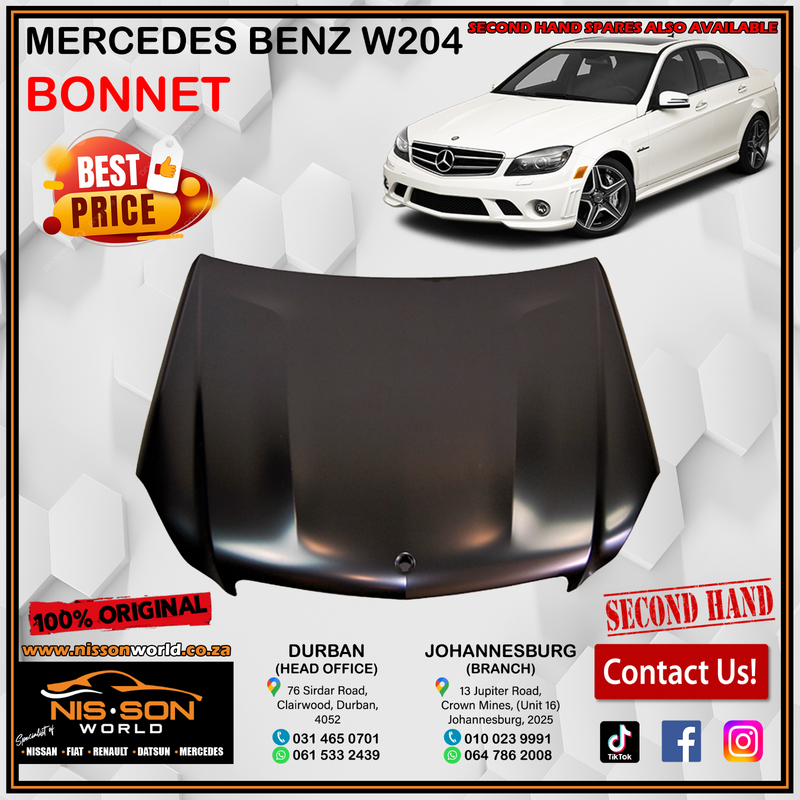 MERCEDES BENZ W204 BONNET