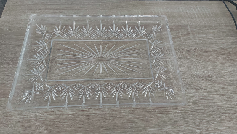 Cut Glass Rectangular Platte